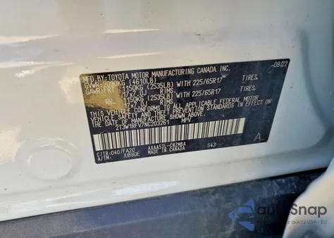 2022 Toyota Rav4 Xle from USA, damaged, VIN 2T3W1RFV7NC203261